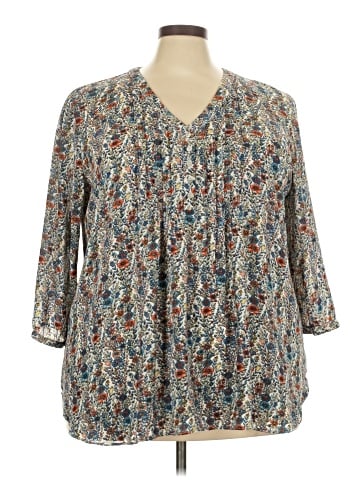 Rose + Olive 3/4 Sleeve Blouse (view 1)