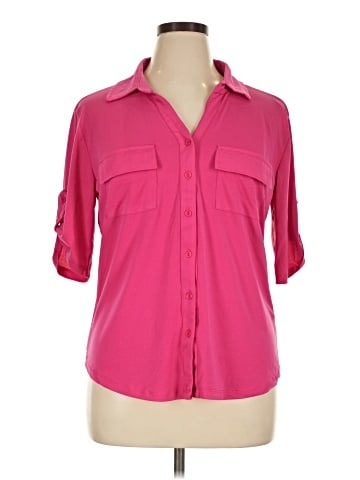 Ashley Blue 3/4 Sleeve Blouse (view 1)