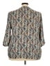 Rose + Olive 100% Polyester Blue 3/4 Sleeve Blouse Size 3X - photo 2