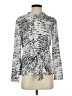 Clara Sun Woo Animal Print Silver Long Sleeve Blouse Size S - photo 1