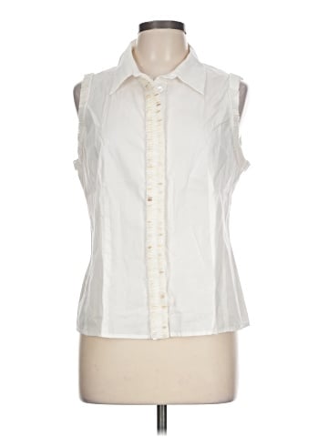 Magaschoni Sleeveless Button-Down Shirt (view 1)