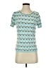 Etcetera Teal Short Sleeve Top Size S - photo 1