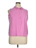 Renuar Pink Sleeveless Button-Down Shirt Size XL - photo 1