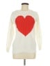 Unbranded 100% Acrylic Hearts Ivory Pullover Sweater Size M - photo 1