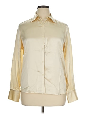 Lauren by Ralph Lauren Long Sleeve Silk Top (view 1)