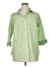 Talbots Green 3/4 Sleeve Button-Down Shirt Size 16 - photo 1