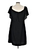 Charles Henry 100% Polyester Solid Black Casual Dress Size L - photo 2