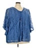 Catherines Blue 3/4 Sleeve Blouse Size 4X - photo 1