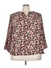 Fun2Fun 100% Polyester Floral Orange 3/4 Sleeve Blouse Size 3X - photo 1
