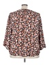 Fun2Fun 100% Polyester Floral Orange 3/4 Sleeve Blouse Size 3X - photo 2