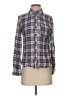 Buttons 100% Rayon Plaid Blue Long Sleeve Button-Down Shirt Size S - photo 1