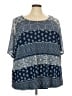 Catherines Blue Short Sleeve T-Shirt Size 3X - photo 1