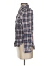 Buttons 100% Rayon Plaid Blue Long Sleeve Button-Down Shirt Size S - photo 5