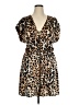 Sele 100% Polyester Animal Print Brown Casual Dress Size 1X - photo 1