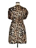 Sele 100% Polyester Animal Print Brown Casual Dress Size 1X - photo 2