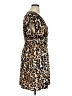 Sele 100% Polyester Animal Print Brown Casual Dress Size 1X - photo 4