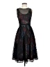 Rachel Roy Stripes Black Cocktail Dress Size 0 - photo 1