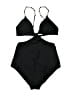 J.Crew Solid Black Two Piece Swimsuit Size 8 - photo 2