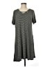 Espresso Stripes Gray Casual Dress Size M - photo 1