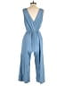 As U Wish 100% Cotton Solid Blue Jumpsuit Size S - photo 2