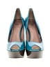 Vince Camuto Color Block Teal Blue Wedges Size 6 1/2 - photo 2