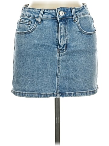 Wax Jean Denim Skirt (view 1)