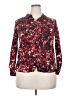 NY Collection Burgundy Long Sleeve Blouse Size XL Petite - photo 1