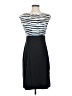 AB Studio 100% Polyester Stripes Black Casual Dress Size 2 - photo 1
