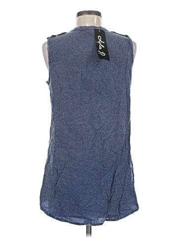 Lola P. Sleeveless Button-Down Shirt (view 2)