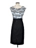 AB Studio 100% Polyester Stripes Black Casual Dress Size 2 - photo 2