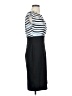 AB Studio 100% Polyester Stripes Black Casual Dress Size 2 - photo 4