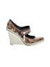 BCBGirls Graphic Ivory Brown Wedges Size 7 - photo 1