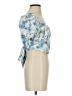 Blu Pepper 100% Polyester Floral Blue Short Sleeve Blouse Size S - photo 4