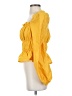 Just Fab 100% Cotton Yellow 3/4 Sleeve Blouse Size S - photo 5