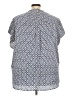 Lane Bryant 100% Polyester Polka Dots Blue Short Sleeve Blouse Size 22 - 24 Plus - photo 2