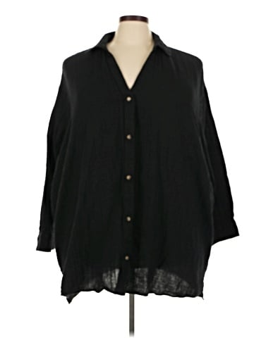 Old Navy 3/4 Sleeve Button-Down Shirt (view 1)