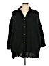 Old Navy Black 3/4 Sleeve Button-Down Shirt Size 4X - photo 1