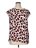 Talbots 100% Rayon Animal Print Red Sleeveless Blouse Size XL - photo 1