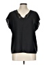 Next Black Short Sleeve Blouse Size 10 - photo 1