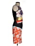 Clover Canyon Graphic Multi Color Orange Cocktail Dress Size XS - photo 4