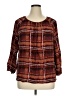 Talbots 100% Rayon Burgundy 3/4 Sleeve Blouse Size XL - photo 1