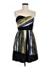 Hype 100% Silk Graphic Black Cocktail Dress Size 6 - photo 1