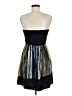 Hype 100% Silk Graphic Black Cocktail Dress Size 6 - photo 2