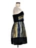 Hype 100% Silk Graphic Black Cocktail Dress Size 6 - photo 4
