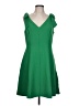 Eliza J Solid Green Cocktail Dress Size 12 - photo 1