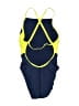 Speedo 100% Polyester Color Block Blue One Piece Swimsuit Size Sm (32) - photo 2