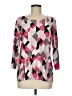 JM Collection Argyle Pink 3/4 Sleeve Blouse Size M - photo 1