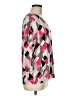 JM Collection Argyle Pink 3/4 Sleeve Blouse Size M - photo 4