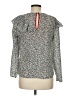 Topshop 100% Polyester Silver Long Sleeve Blouse Size 6 - photo 2