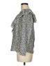 Topshop 100% Polyester Silver Long Sleeve Blouse Size 6 - photo 5